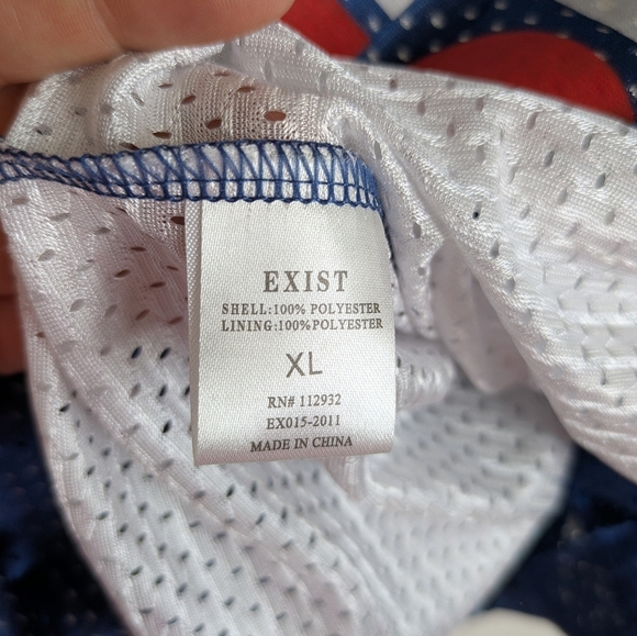 Sporty Y2K Mesh "YOLO" Slogan Jersey – Blue & Red Unisex - Picture 6 of 8